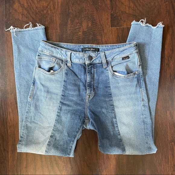 Mavi - Color Block Two-Tone Raw Hem Jeans - DONATING 12/31 - Picture 2 of 5